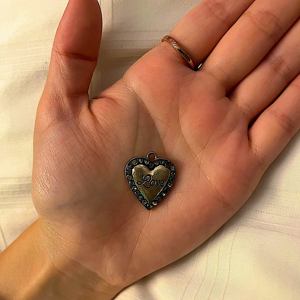 Love heart necklace charm